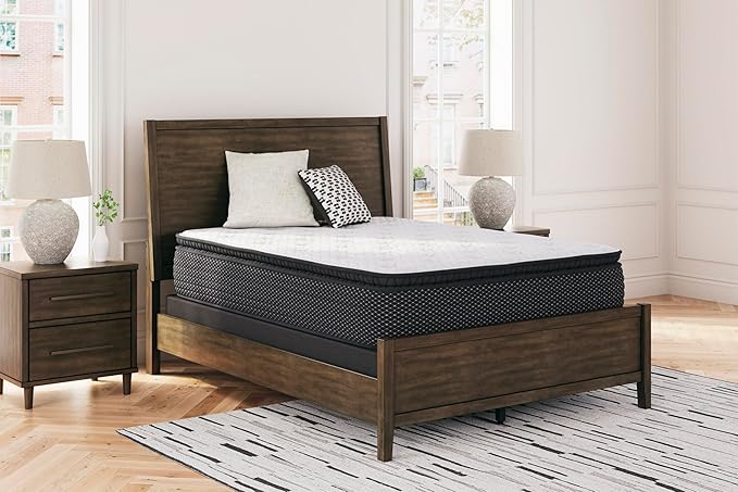 Signature Design by Ashley Limited Edition Pillow Top 13 " Pillow Top Hybrid Mattress with Gel Memory Foam and Edge Support for Cool Sleep and Pressure Relief, King, Fiberglass Free, Mattress In A Box