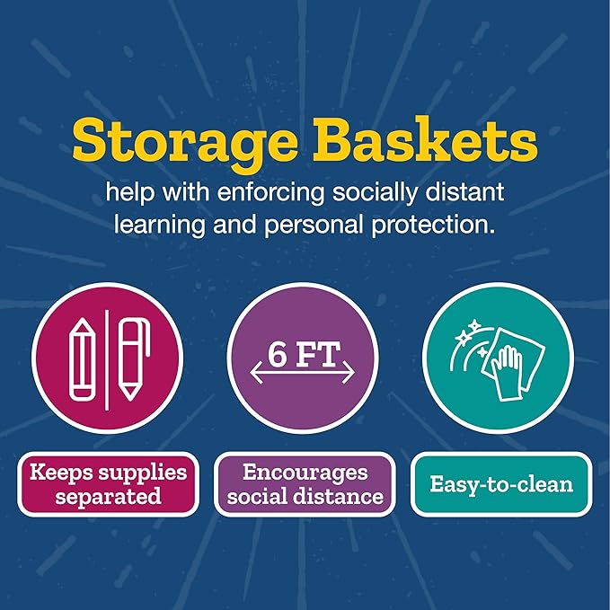 Really Good Stuff Large Plastic Book Baskets, 13.25" by 10" by 5.5" - 12 Pack, Red, Classroom Library Organizer, Toy Storage, Multi-Purpose Organizer Basket
