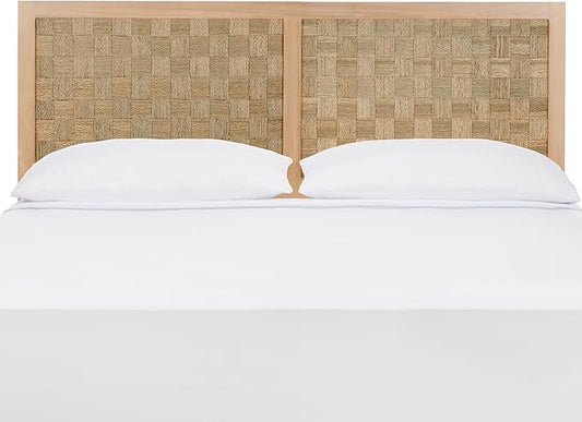 SAFAVIEH Home Collection Halvor Rattan King Size Headboard Light Brown Frame & Natural Brown