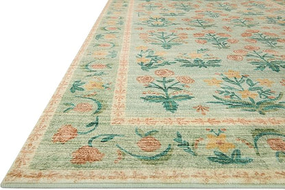Loloi Rifle Paper Co. Eden Collection EDE-01 Mughal Rose Moss 2'-3" x 3'-9" Accent Rug feat. CloudPile™