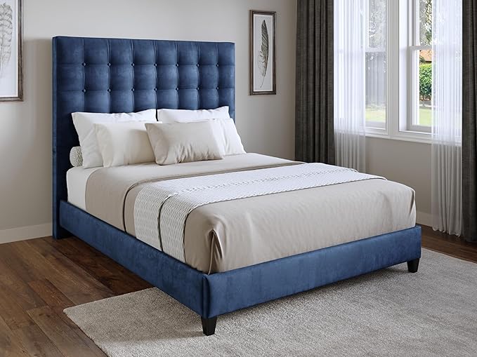 Navy Sutton King Headboard