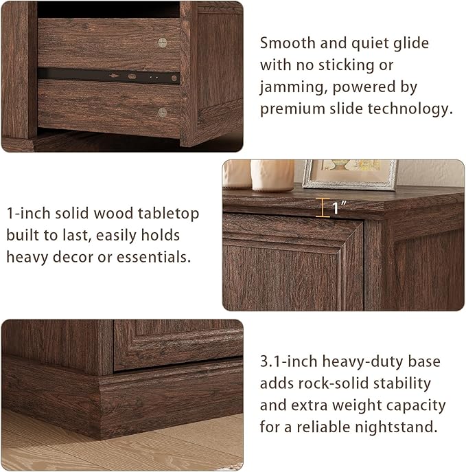 Farmhouse 6 Drawer Dresser for Bedroom, 55 Inch Wide Modern Brown Dresser TV Stand with Large Drawers & Bar Handles, Rustic Wood Chest of Drawers for Bedroom, Living Room, Hallway