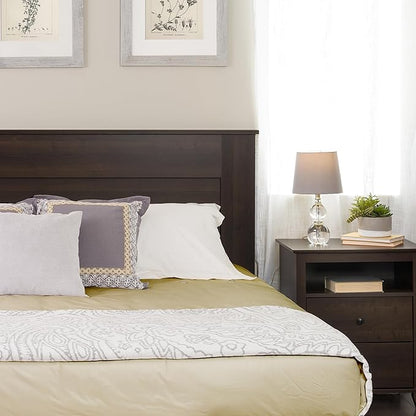 Prepac Stylish Flat Wood Panel Headboard for King Size Beds, Simplistic Wooden King Headboard 2.25" D x 81" W x 48" H, Espresso, EHFK-1301-1