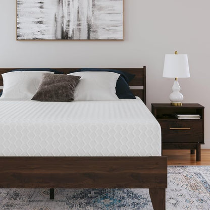 Signature Design by Ashley California King Size Chime 10 Inch Medium Firm Memory Foam Mattresswith Green Tea & Charcoal Gel for Pressure Relief, Fiberglass Free, Mattress In A Box