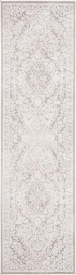 SAFAVIEH Reflection Collection Runner Rug - 2'3" x 20', Beige & Cream, Non-Shedding & Easy Cleaning, Ideal for Living Room, Dining, Bedroom (RFT668A)