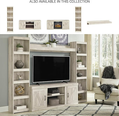 Signature Design by Ashley Bellaby Farmhouse Pier with 3 Adjustable Shelves, Whitewash