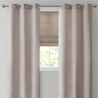 Madison Park Galen Cordless Roman Shade, 34"W x 64"H, Sheen Taupe – Room Darkening, Thermal Insulated, Energy Efficient Window Blind with Subtle Sheen Basketweave Fabric for Privacy