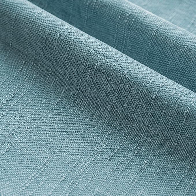Foindtower Pack of 2 Textured Chenille Throw Decorative Pillow Covers Square Accent Solid Cushion Cover Neutral Farmhouse Pillow Case for Couch Sofa Bedroom Living Room 24x24 Inch,Light Blue