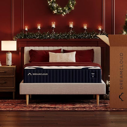 DreamCloud Ultra 15" California King Mattress - Luxury Hybrid Gel Memory Foam - 365 Night Trial - Fiberglass Free - Forever Warranty - Mattress in a Box - CertiPUR-US® Certified