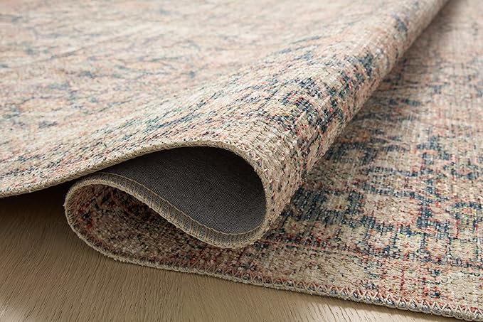 Loloi Angela Rose Aubrey Collection AUB-01 Navy/Multi 2'-6" x 7'-6", .19" Pile Height, Runner Rug