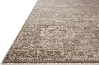 Loloi Magnolia Home by Joanna Gaines Pace Collection PAC-03 Taupe/Wheat 5'-3" x 5'-3" Round Area Rug