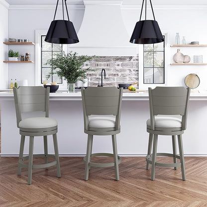 Hillsdale Clarion Swivel Counter Height Stool, Distressed Gray
