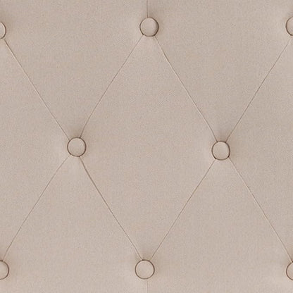 EMMA + OLIVER Tufted Upholstered Full Size Headboard in Beige Fabric