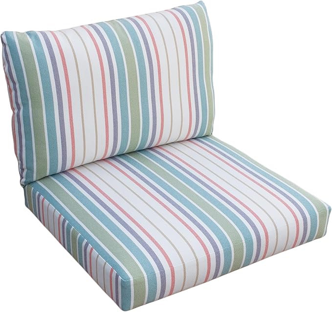 Tommy Bahama Deep Seating Lounge Cushion, 26" X 26" X 4", Bandeau Pastel