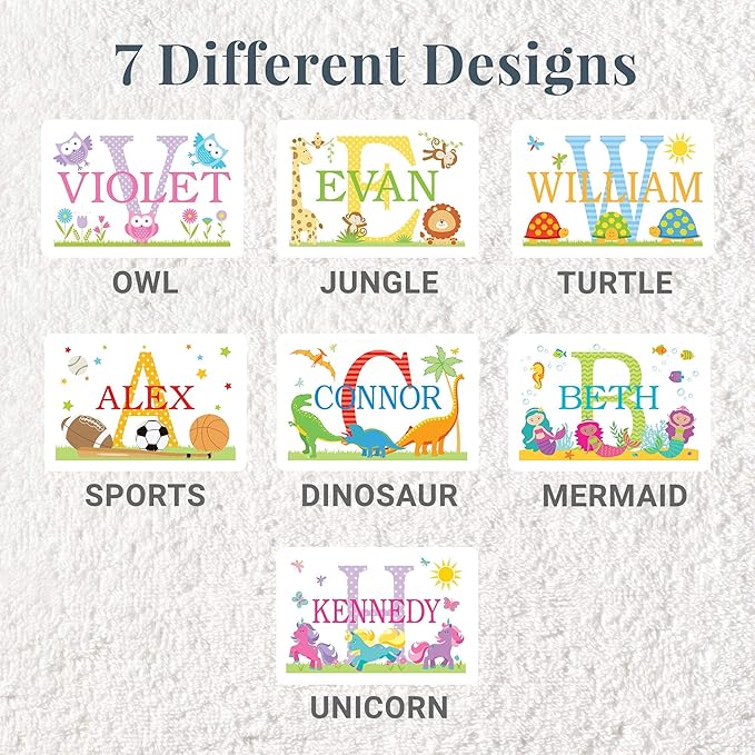 Let’s Make Memories Personalized My Own Name Step Stool - Children’s Step Stool - Sturdy Wood – Non-Toxic Paint, Sealer - Dinosaur Design - Gray - 14’Wx9.25”Lx8.75”H - Ages 3+