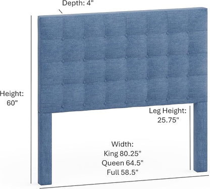 Blue Sutton King Headboard