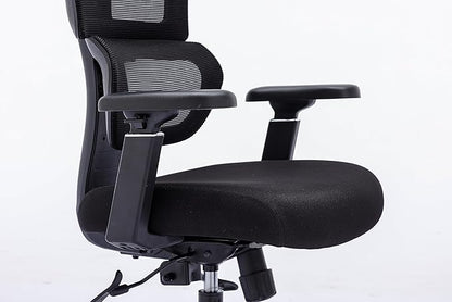 Chair Master Ergonomic High Back Office Chair | Roller Blade Casters | Mesh Chair | for Executives, Office Goers, Work from Home Set up | 3D Armrests, Adjustable Headrest