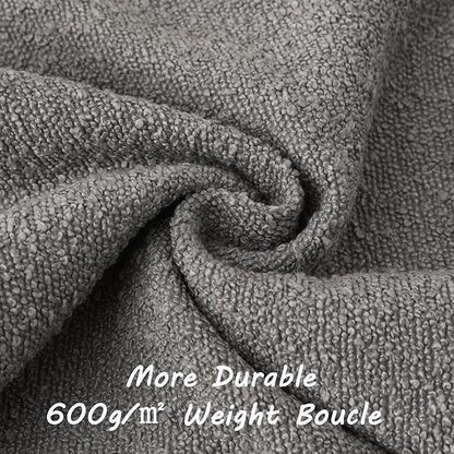 FUTEI Pack of 2 Light Grey Decorative Throw Pillow Covers 16x16 Inch Soft Cozy Solid Boucle Textured Cushion Case,Modern Home Decor for Couch Bed Living Room