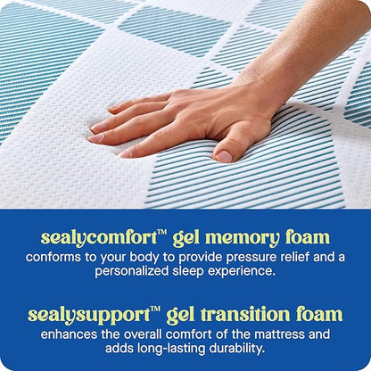 Sealy Dreamlife 8” Foam Mattress-in-a-Box, Queen, SealyComfort Gel Memory Foam, Surface-Guard Technology, Breathable Comfort