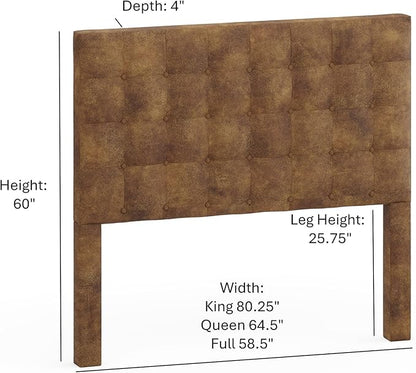 Bomber Jacket Brown Sutton Queen Headboard