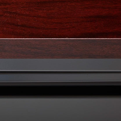Lorell Single Right Pedestal Desk, 42 by 24 by 29-1/2-Inch, Mahogany