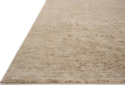 Loloi Magnolia Home by Joanna Gaines Junie Collection JUE-02 Oatmeal/Smoke 5'-3" x 7'-6", .38" Pile Height, Area Rug
