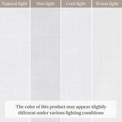 Madison Park Kyler Cordless Roman Shades - Single Panel, Lightweight Linen Blend Fabric, Natural Design, Easy Installation, Light Filtering Window Blind, Bedroom, Living Room Decor 35"W x 64"H White
