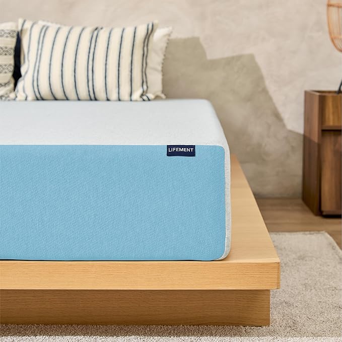 LIFEMENT Basic Full Cooling Gel Infused Memory Foam Mattress in a Box | Medium Firm Bed, Fiberglass Free, Certified Pressure Relief Foam, Cooling Comfort Sleep, 12 Inch