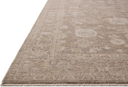 Loloi Chris Loves Julia Louisa Collection LOI-03 Taupe/Ivory 2'-7" x 14', .38" Pile Height, Runner Rug