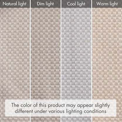 Madison Park Galen Cordless Roman Shade, 31"W x 64"H, Sheen Taupe – Room Darkening, Thermal Insulated, Energy Efficient Window Blind with Subtle Sheen Basketweave Fabric for Privacy