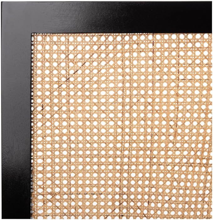 SAFAVIEH Home Collection Vienna Black Cane Full Headboard Platform, Double (HBD8004B-F)