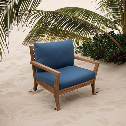 Tommy Bahama Deep Seating Lounge Cushion, 26" X 26" X 4", Bamboo Bay Cobalt
