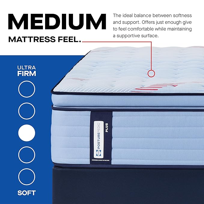 Sealy Posturepedic® Plus Glenshaw 15" Medium Pillowtop Innerspring Mattress - Queen