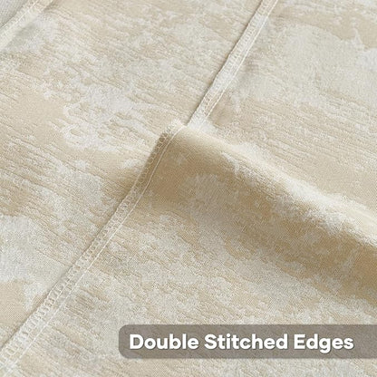 FUTEI Yellow White Decorative Throw Pillow Covers 24x24 Inch Set of 2,Soft Faux Cashmere Jacquard - Textured & Cozy Euro Pillow Shams,Modern Home Decor for Couch Bed Living Room