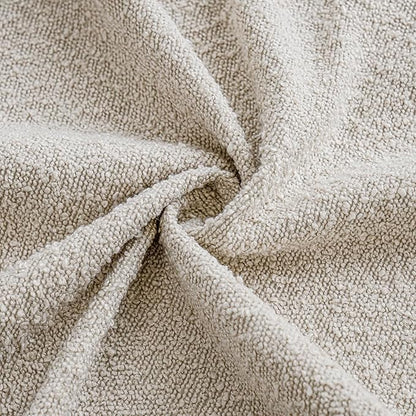 Foindtower Set of 2, Decorative Textured Boucle Throw Pillow Covers Accent Solid Pillow Cases Neutral Cozy Couch Cushion Case for Chair Sofa Bedroom Living Room Home Decor 26 x 26 Inch Ivory Beige