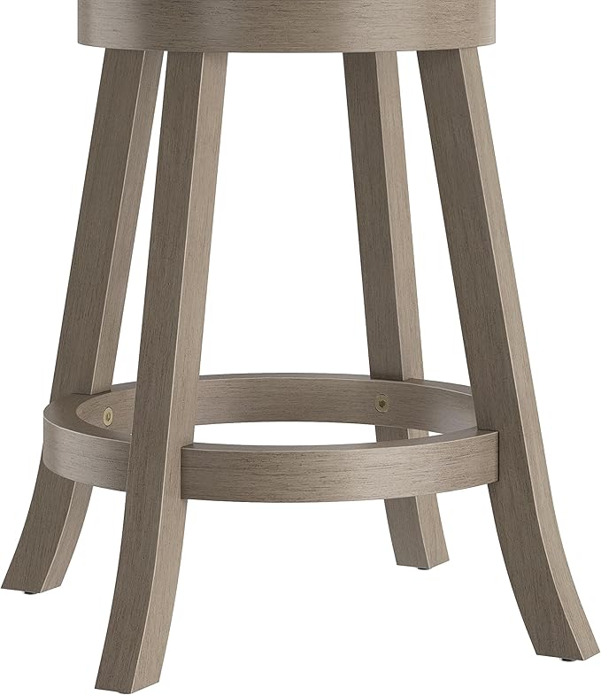 Hillsdale Arborwood Wood Counter Height Swivel Stool, Aged Greige