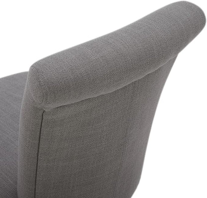 CHITA 26 Inch Counter Height Swivel Bar Stools Set of 4, FSC Certified Modern Fabric Swivel Barstool Chair with Back, Flint Grey