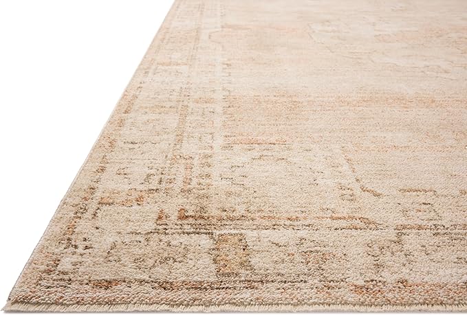 Loloi Chris Loves Julia Palma Collection PLM-02 Spice/Natural 2'-7" x 12'-0" Runner Rug Vintage Style Boho Living Room Bedroom Carpet