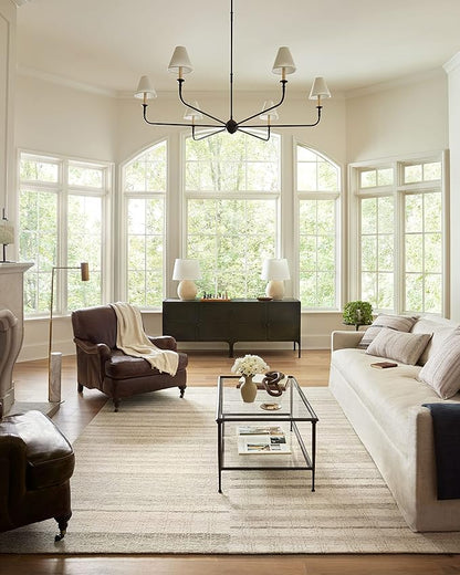 Loloi Chris Loves Julia Chris Collection CHR-02 Natural/Sage 8'-6'' x 11'-6'', .50" Pile Height, Area Rug