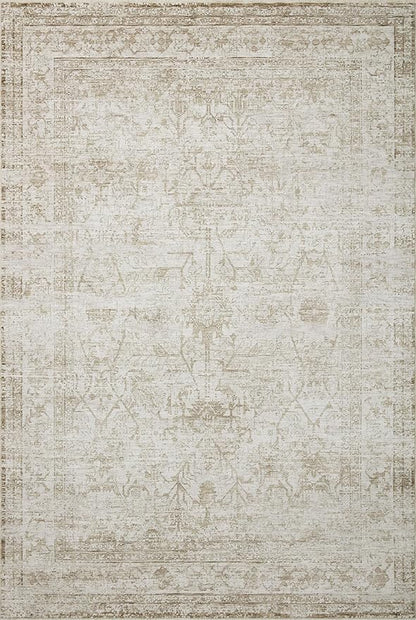 Loloi Amber Lewis Honora Collection HON-01 Ivory/Natural 6'-7" x 9'-2" Area Rug
