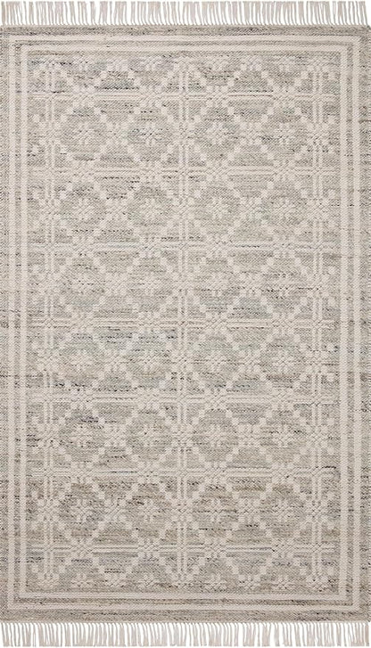 Loloi Angela Rose Rivers Collection RIV-02 Lagoon/Ivory 5'-0" x 7'-6" Reversible Area Rug