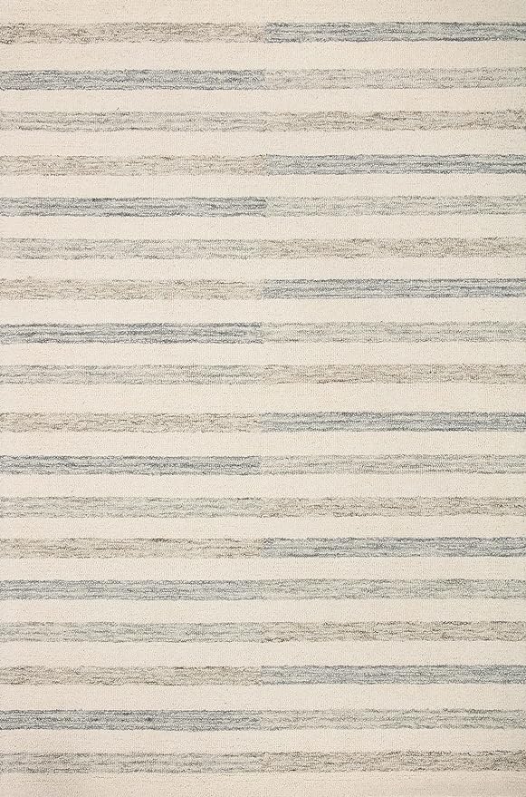 Loloi Chris Loves Julia Chris Collection CHR-05 Ivory/Slate 5'-0'' x 7'-6'', .50" Pile Height, Area Rug