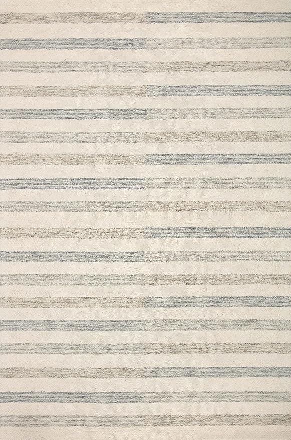 Loloi Chris Loves Julia Chris Collection CHR-05 Ivory/Slate 7'-9'' x 9'-9'', .50" Pile Height, Area Rug