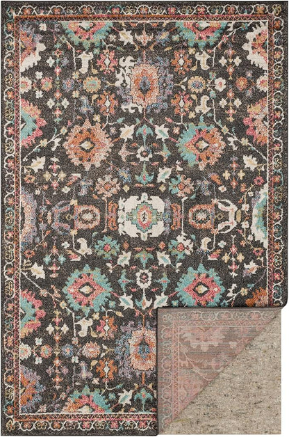 Mohawk Home 3' x 12' Non Slip Grip Rug Pad 1/4" Thick Dual Surface Felt Cushion + Rubber Gripper - Safe for All Floors