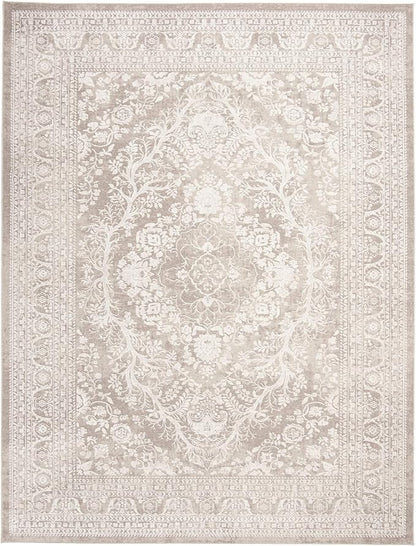 SAFAVIEH Area Rug 4x6 - Reflection Collection - Beige & Cream, Non-Shedding & Easy Cleaning, Ideal for Entryway, Living Room, Bedroom (RFT668A)
