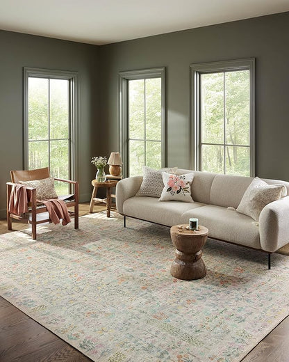 Loloi Rifle Paper Co. Maison Collection MAO-07 Khaki 7'-6" x 9'-6", .19" Pile Height, Area Rug