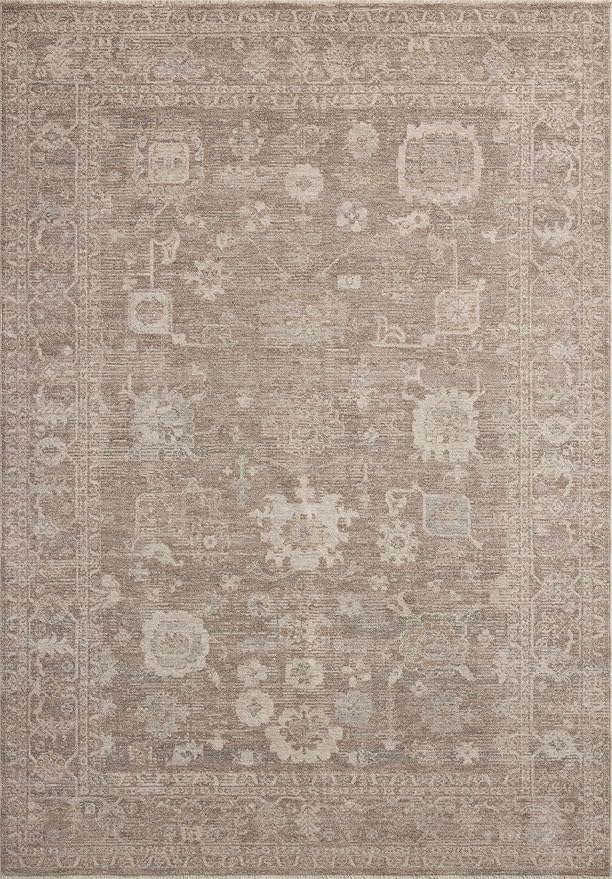 Loloi Chris Loves Julia Louisa Collection LOI-03 Taupe/Ivory 2'-7" x 10'-0", .38" Pile Height, Runner Rug