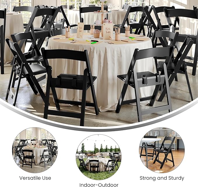 Flash Furniture Hercules Set of 2 Kids Black Resin Folding Chairs with Gray Vinyl Padded Seats