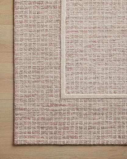 Loloi Chris Loves Julia Briggs Collection, Blush & Ivory, 9'-3" x 13' Area Rug – Minimal Gritted Design Area Rugs for Living Room Bedroom Entryway & Hallway No Shed High Traffic Home Decor Rug
