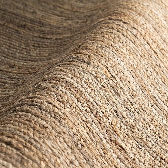 nuLOOM Oval 4x6 Rigo Jute Hand Woven Area Rug, Natural, Solid Farmhouse Design, Natural Fiber, For Bedroom, Living Room, Dining Room, Hallway, Office, Kitchen, Entryway